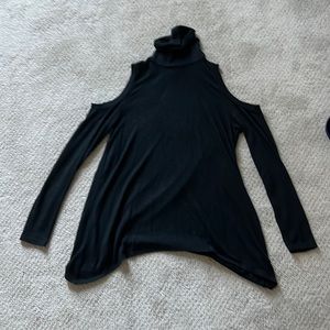 Black turtleneck with shoulder cut outs size m
